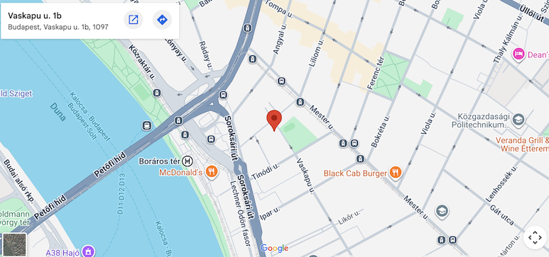 Térkép a Budapest, Vaskapu utca 1/b. címhez